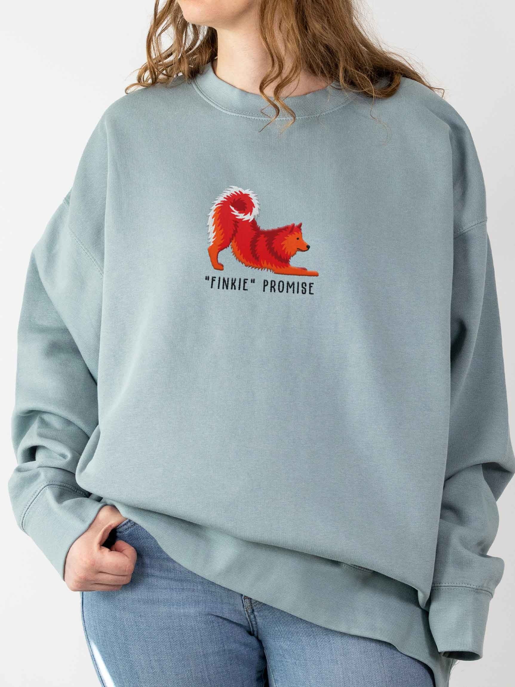 Finkie Promise Sweatshirt (Embroidered) of a Finnish Spitz(Red) product image (2)