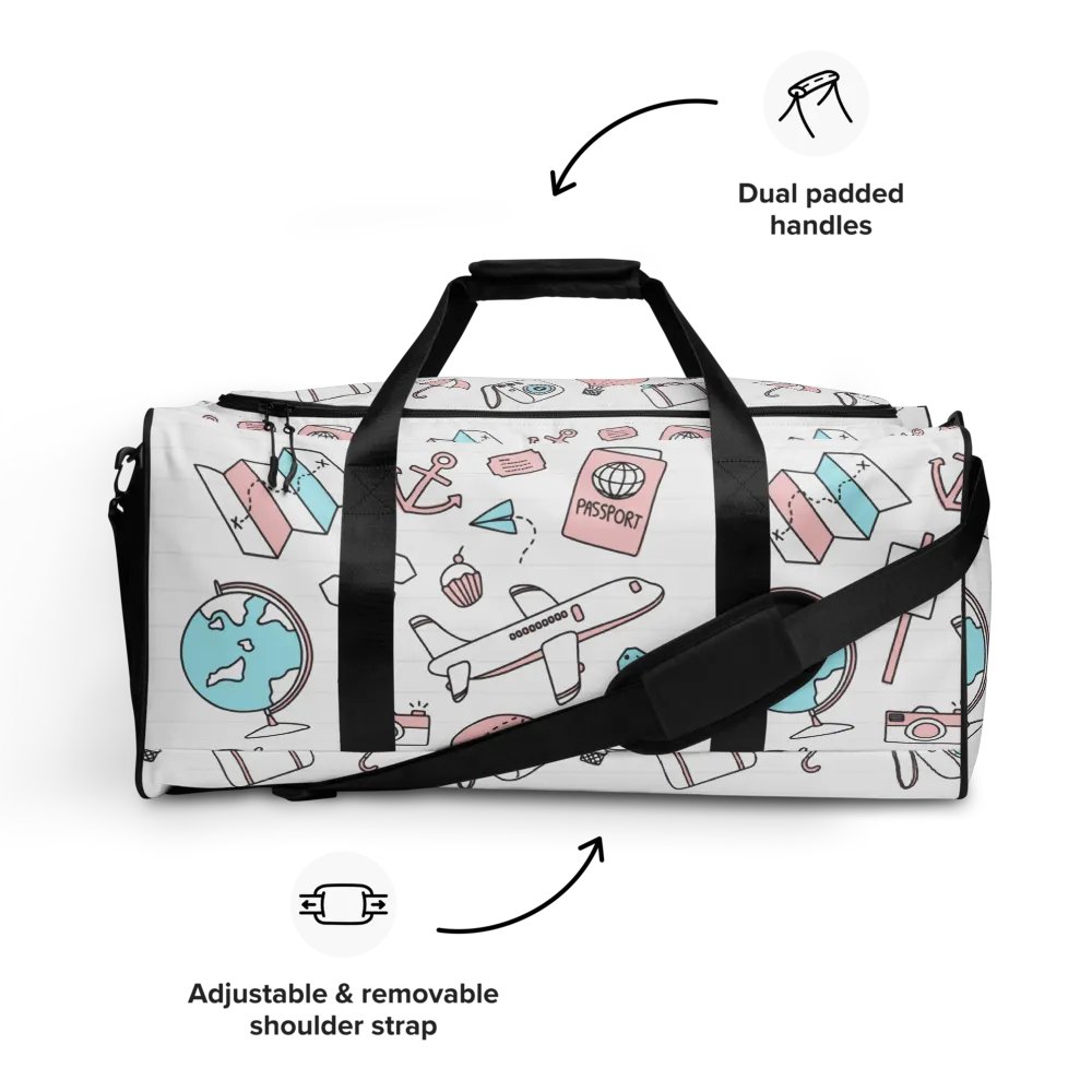Travel Icons Canvas Duffle Bag product image (6)
