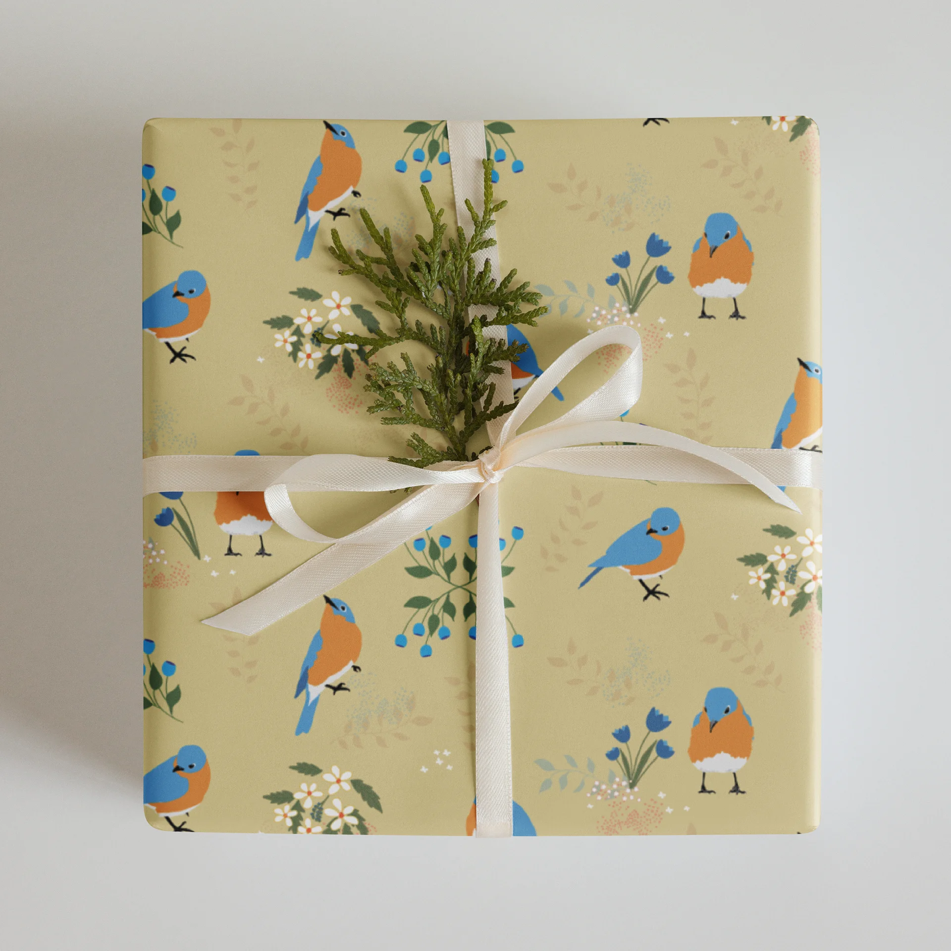 Bluebird Wrapping Paper Set 1 in Tan product image (7)