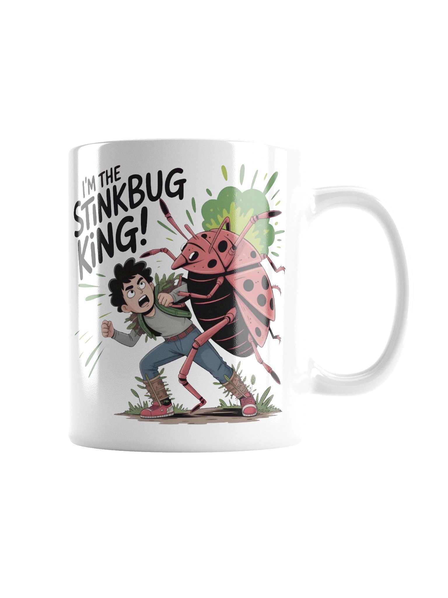 Stinkbug King White Glossy Mug product image (5)