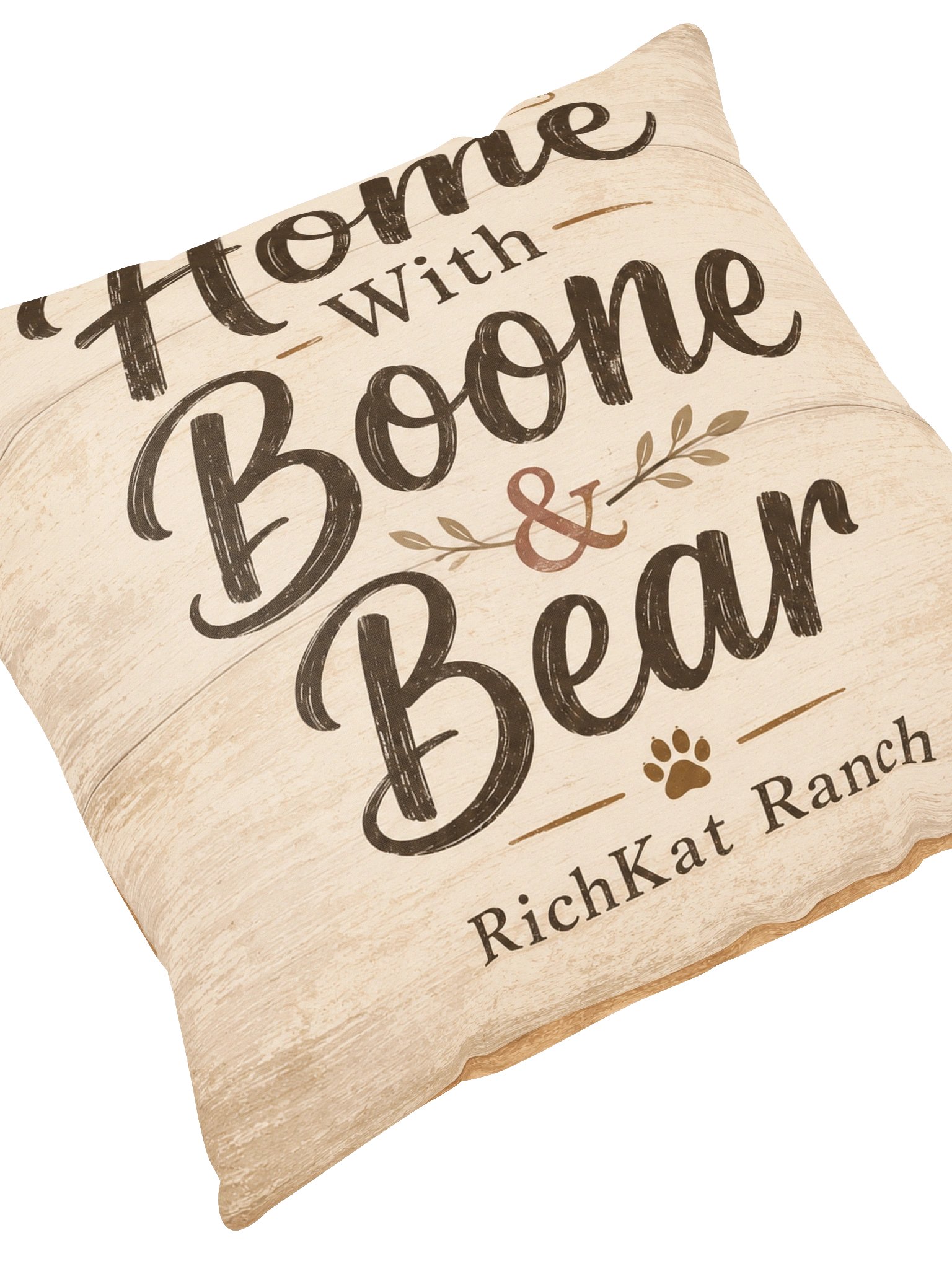 Home With Boone & Bear — Cozy Throw Pillow product image (2)