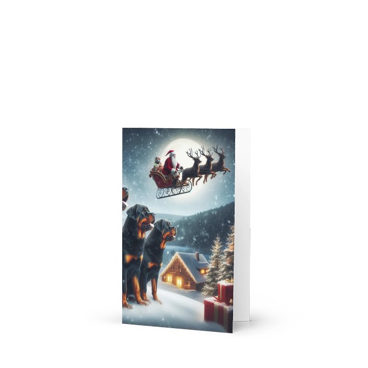 Rottweiler Winter Wonderland Greeting Card product image (1)