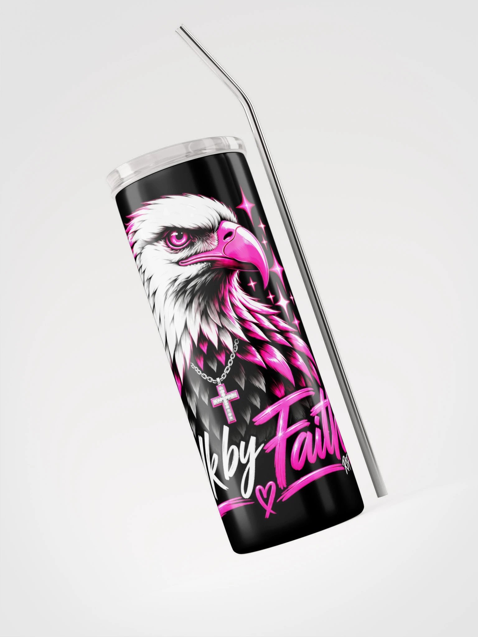 Walk by Faith Pink Eagle RBF Tumbler product image (3)
