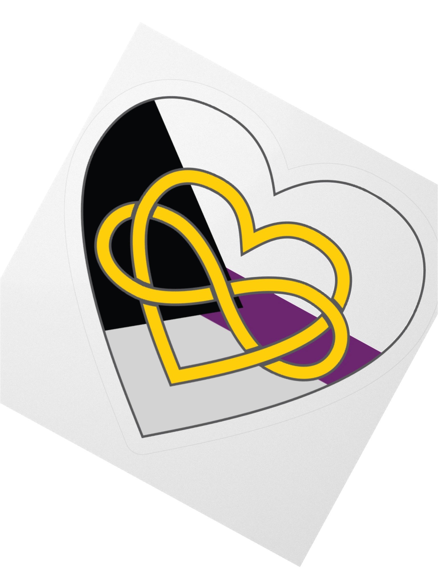 Demisexual Pride Flag Polyamory Infinity Heart Sticker product image (4)