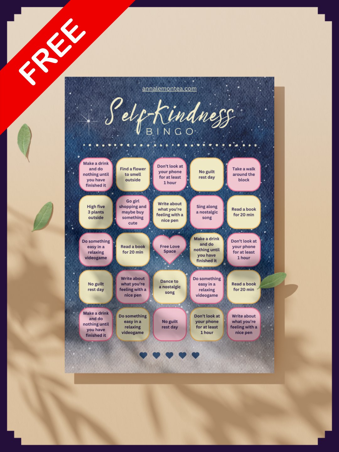 ⭐⭐⭐🆓 Self-Kindness Bingo product image (1)
