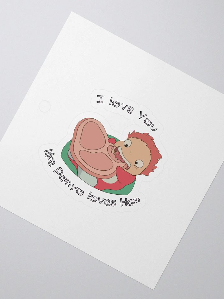 PONYO LOVES HAAAAAM!!! - Sticker product image (2)
