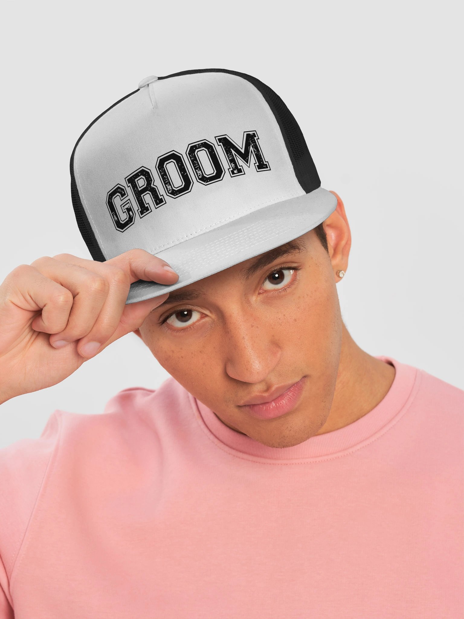 GROOM Trucker Hat | Collegiate Wedding Cap product image (13)