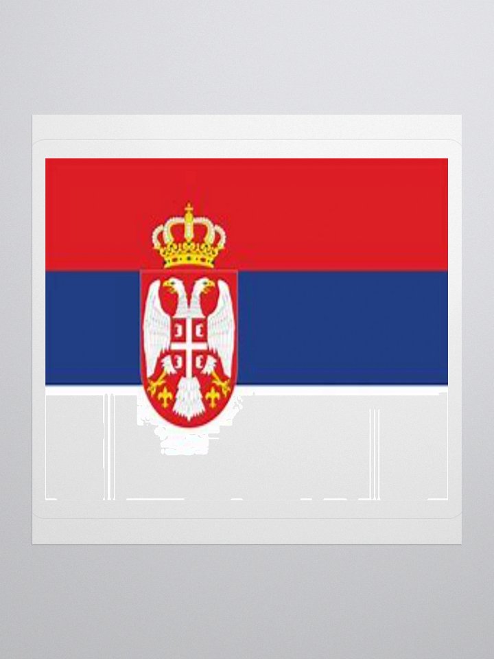 Serbia Flag Sticker - Durable Vinyl for Indoor Use - Multiple Sizes Available product image (3)
