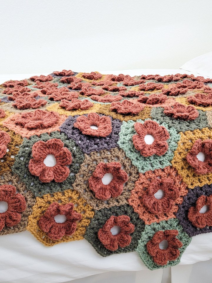 Vintage Petals Blanket Crochet Pattern product image (2)
