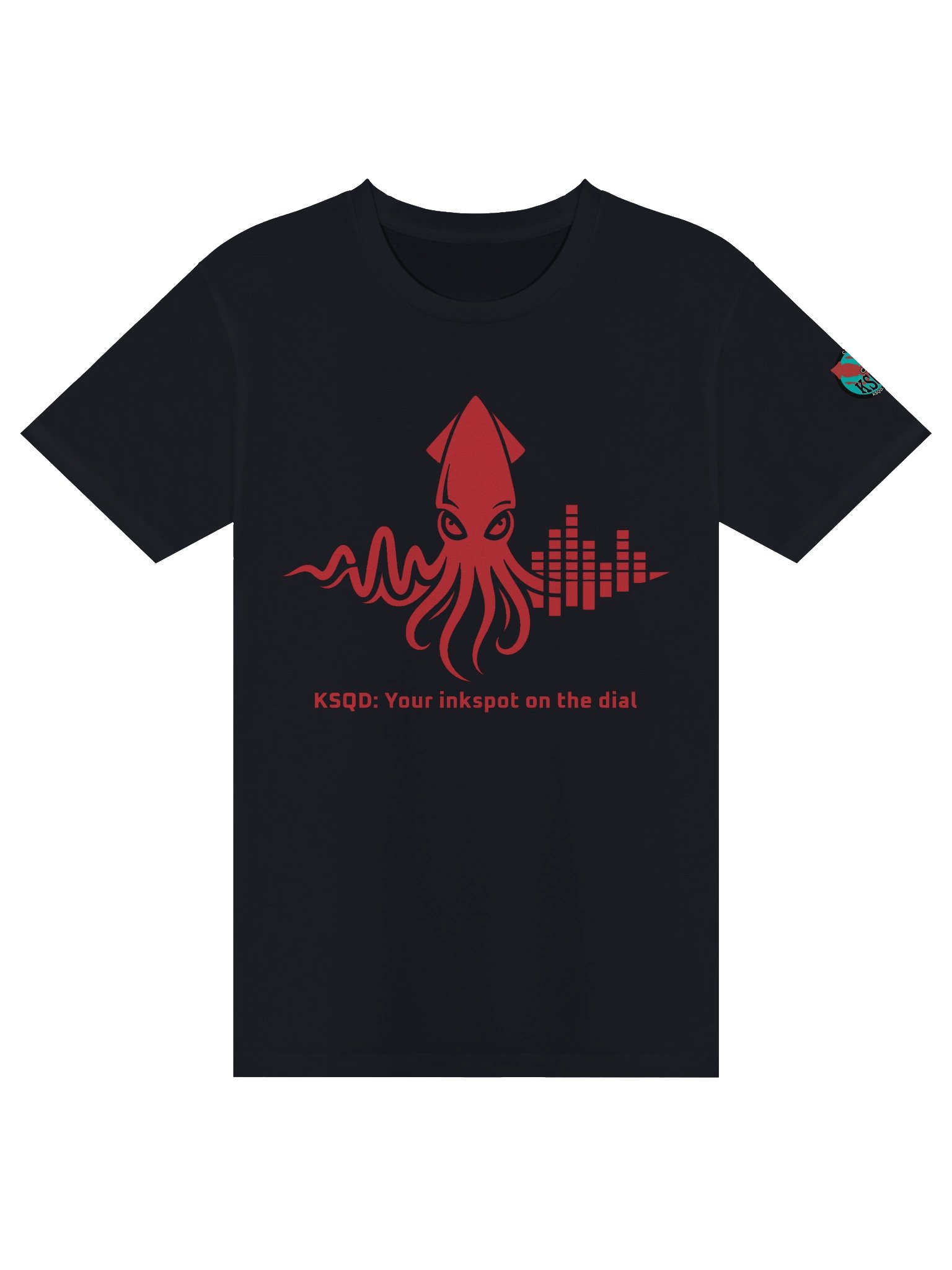 KSQD “Soundwave Squid” Premium Crew Neck Tee (Red Squid) product image (5)