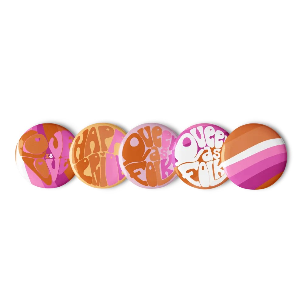 Lesbian Pride pin badge set product image (6)