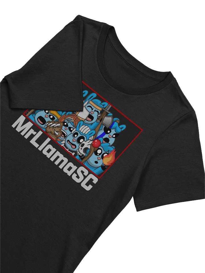 MrLlamaSC Llama Family Women's T-Shirt (Black) product image (2)