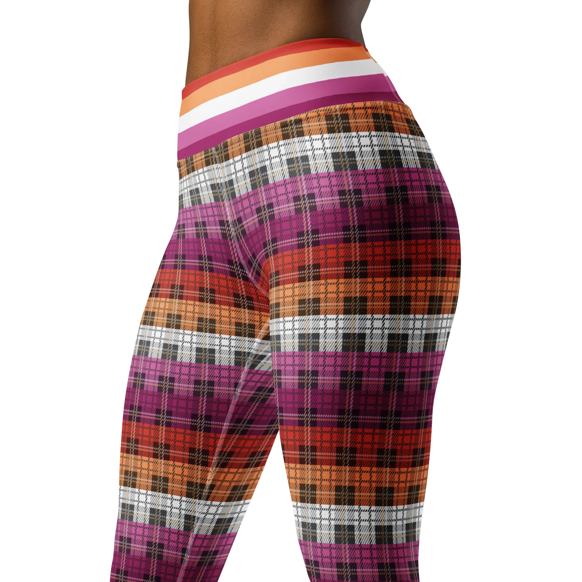 Lesbian Pride Plaid Leggings product image (4)