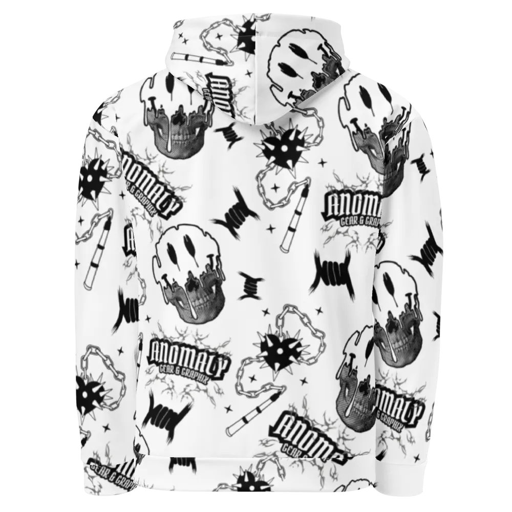 Anomaly All Over Unisex White Hoodie product image (9)