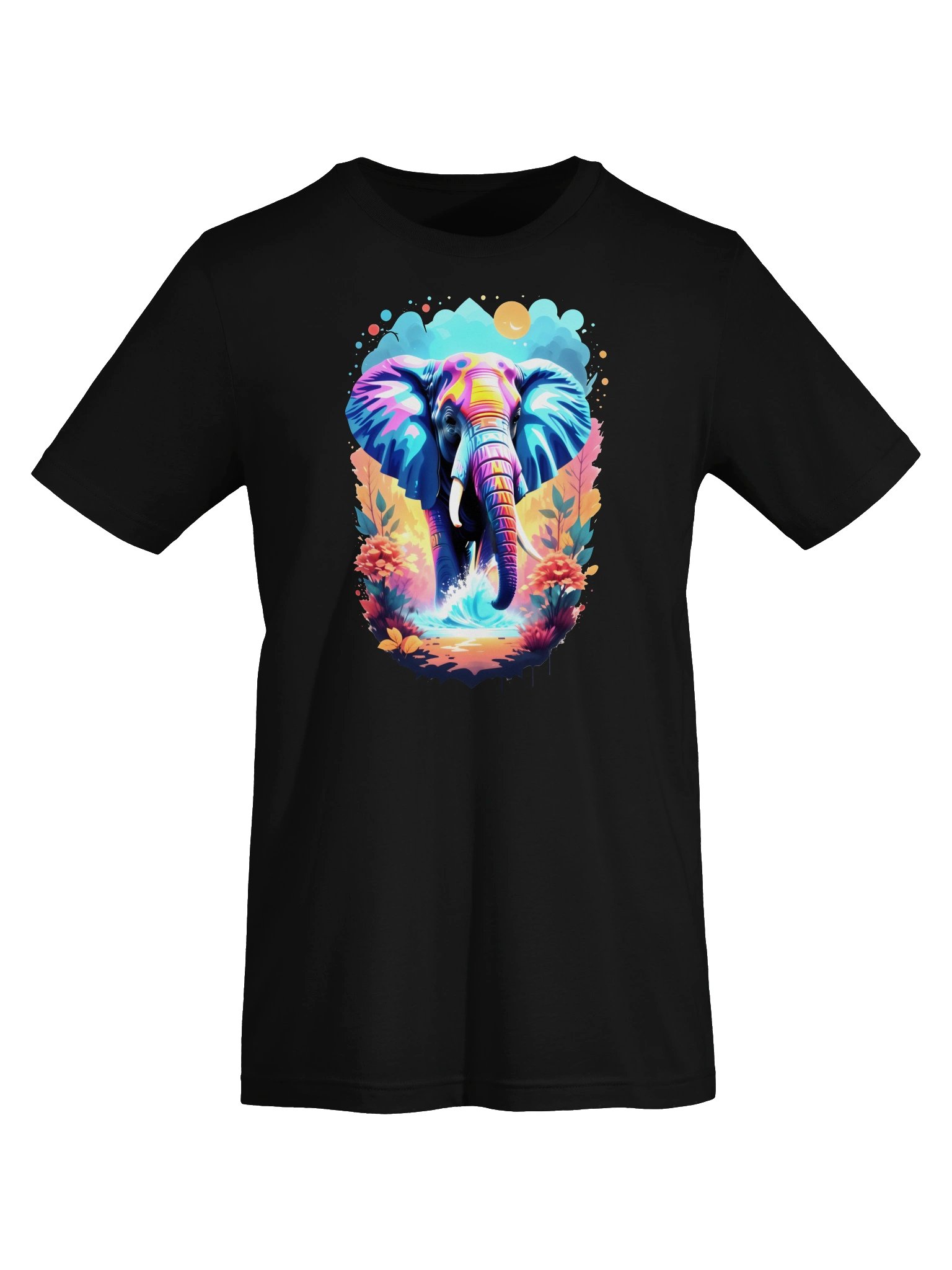 Watercolor Elephant Oil Painting Graphic T-Shirt product image (46)