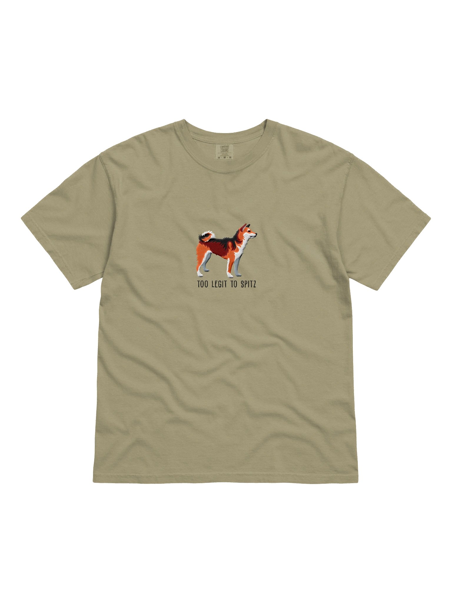 Too Legit to Spitz T-Shirt(Embroidered) of a Shiba Inu(Sesame) product image (4)
