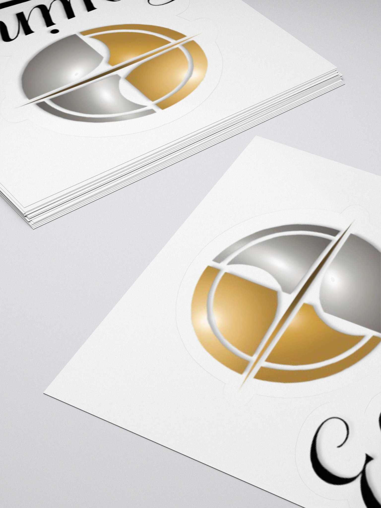 Luxury Equinox Vinyl Sticker - Gold & Silver Circle Design product image (10)