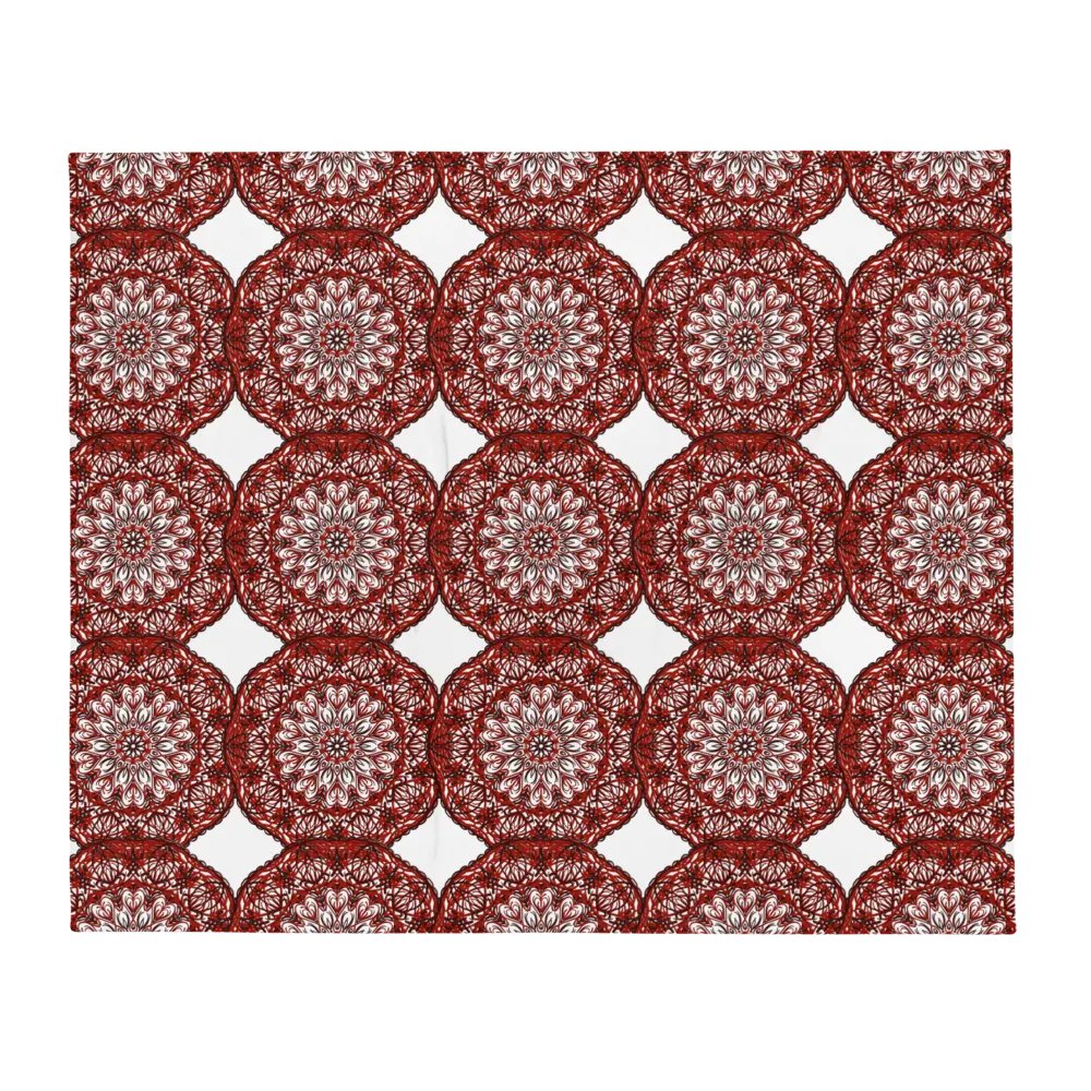 Lace of Crimson Throw Blanket product image (5)