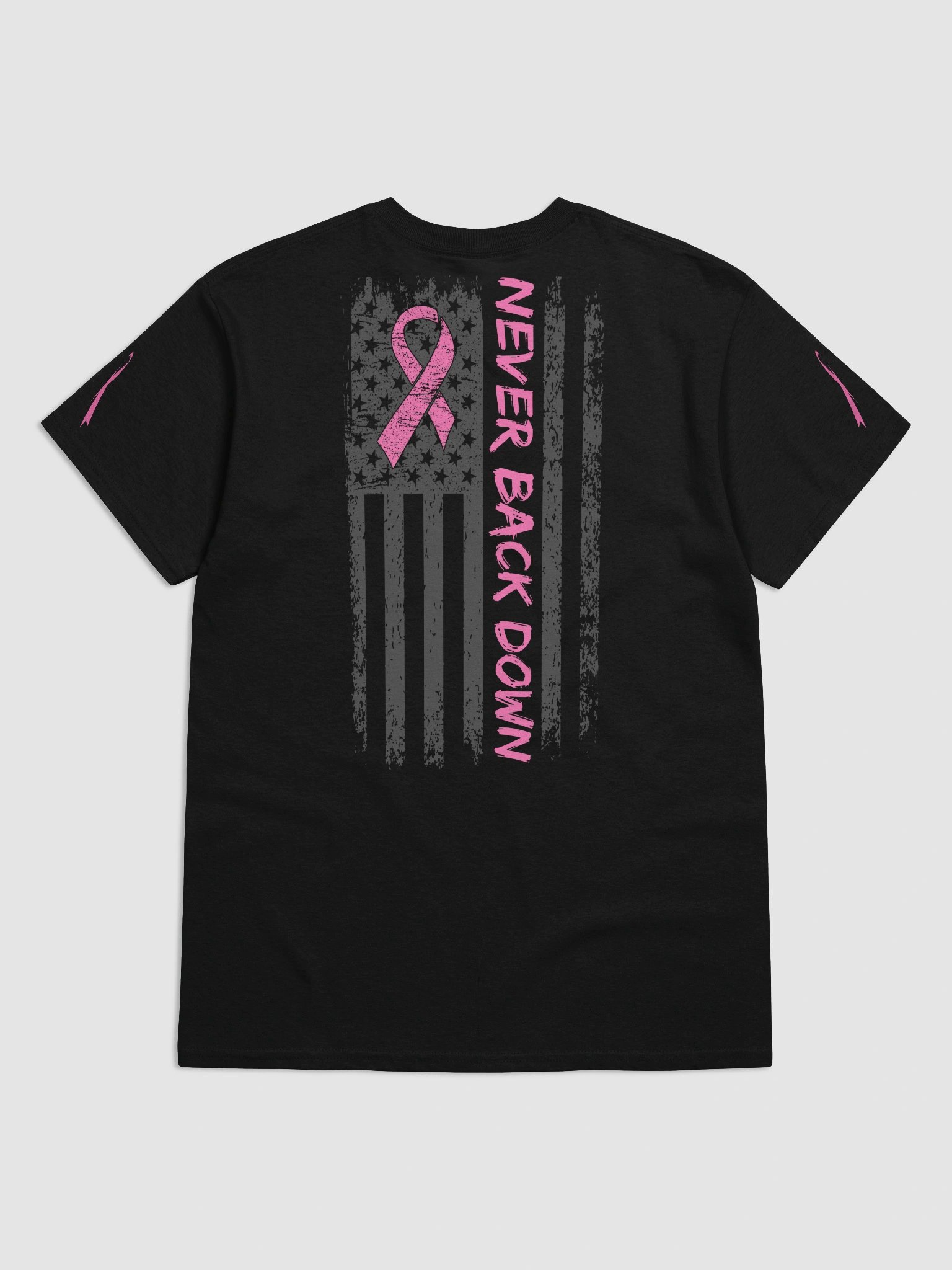 Never Back Down Breast Cancer Awareness T-Shirt product image (8)