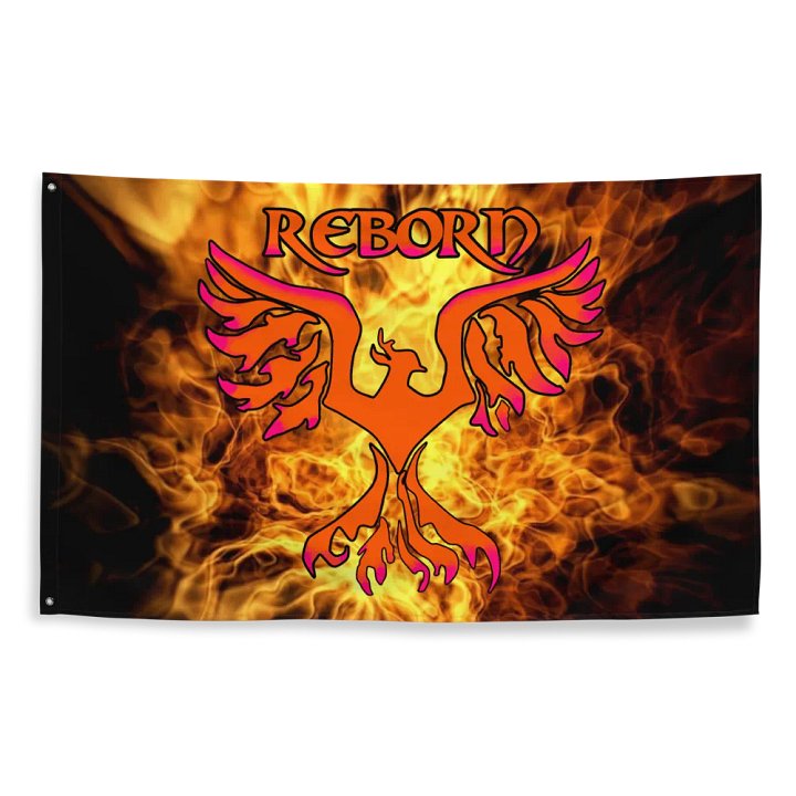 Fire Reborn Phoenix All-Over Flag product image (2)