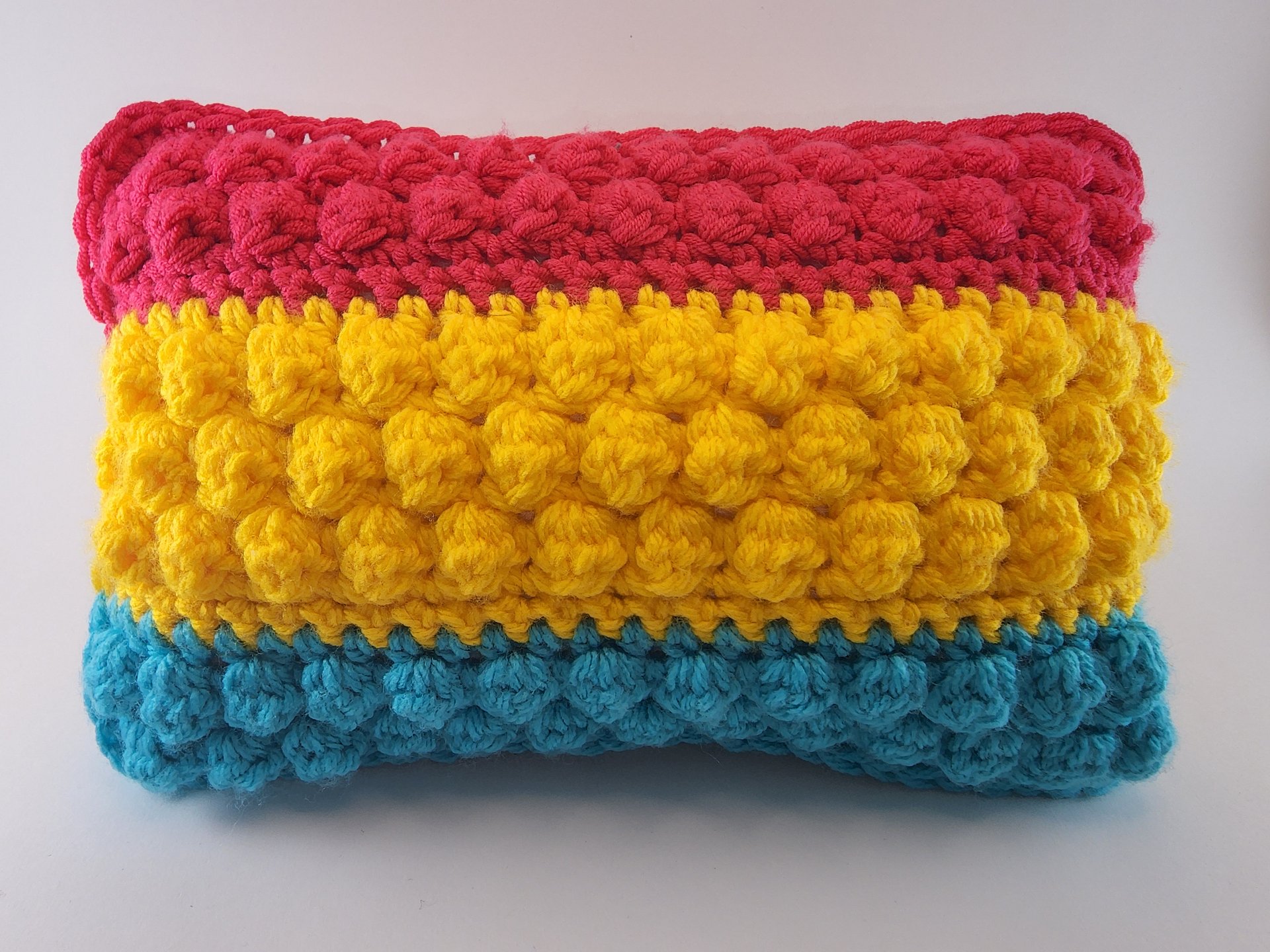 Crochet Pride Flag Pillow: Rainbow LGBTQia Decor, Handmade product image (3)