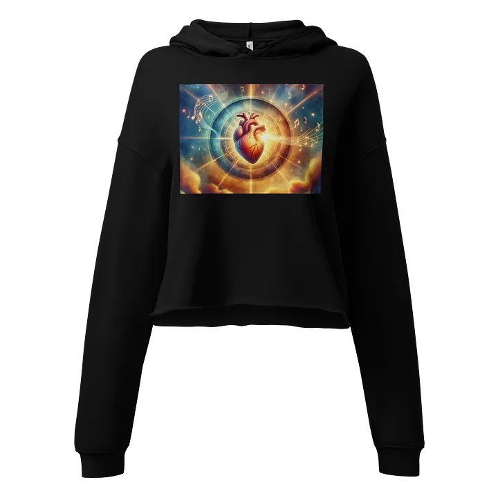 Celestial Heartbeat Crop Hoodie product image (1)