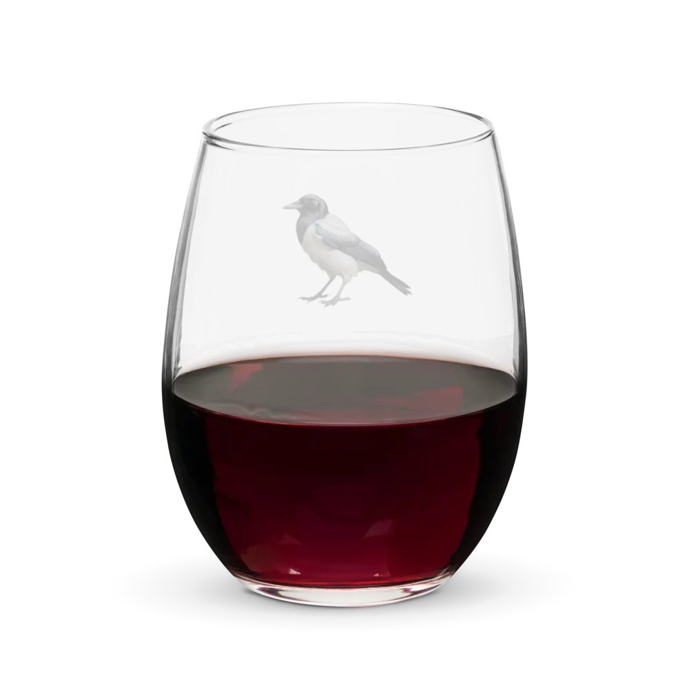 Prestige Crow Stemless Wine Glass - Motif III product image (6)