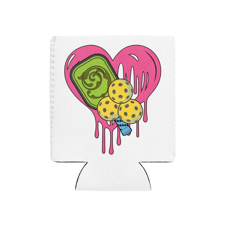 Heart Pickleball Swirling Love Coozie product image (1)