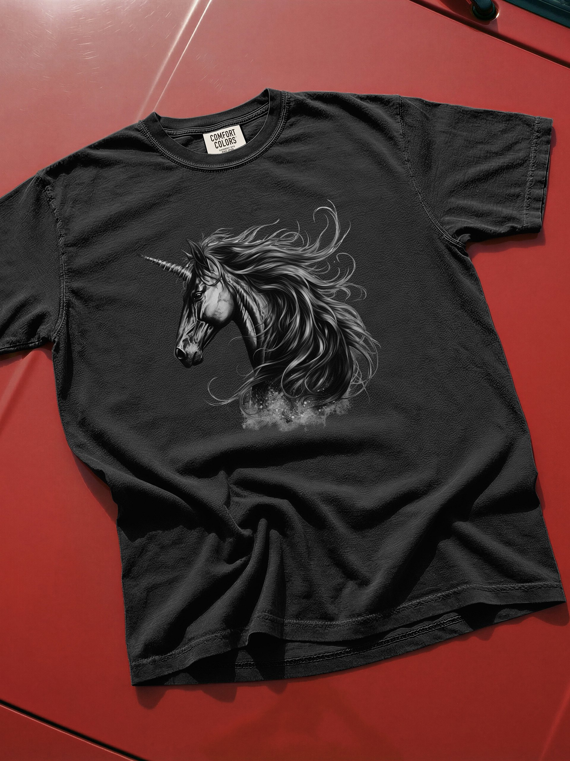 Mystic Black Unicorn T-Shirt product image (5)