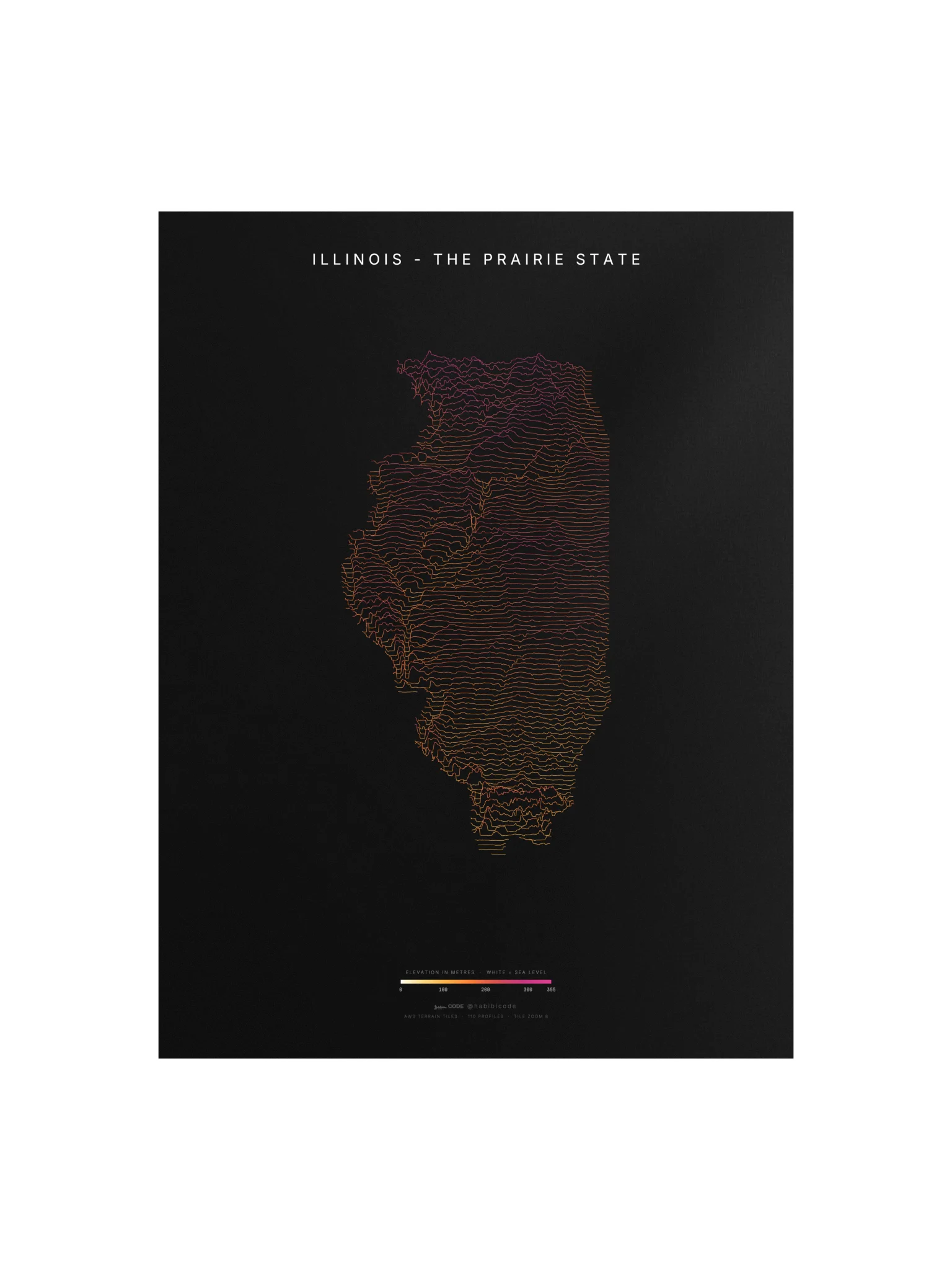 Ridgeline Poster - Illinois product image (1)