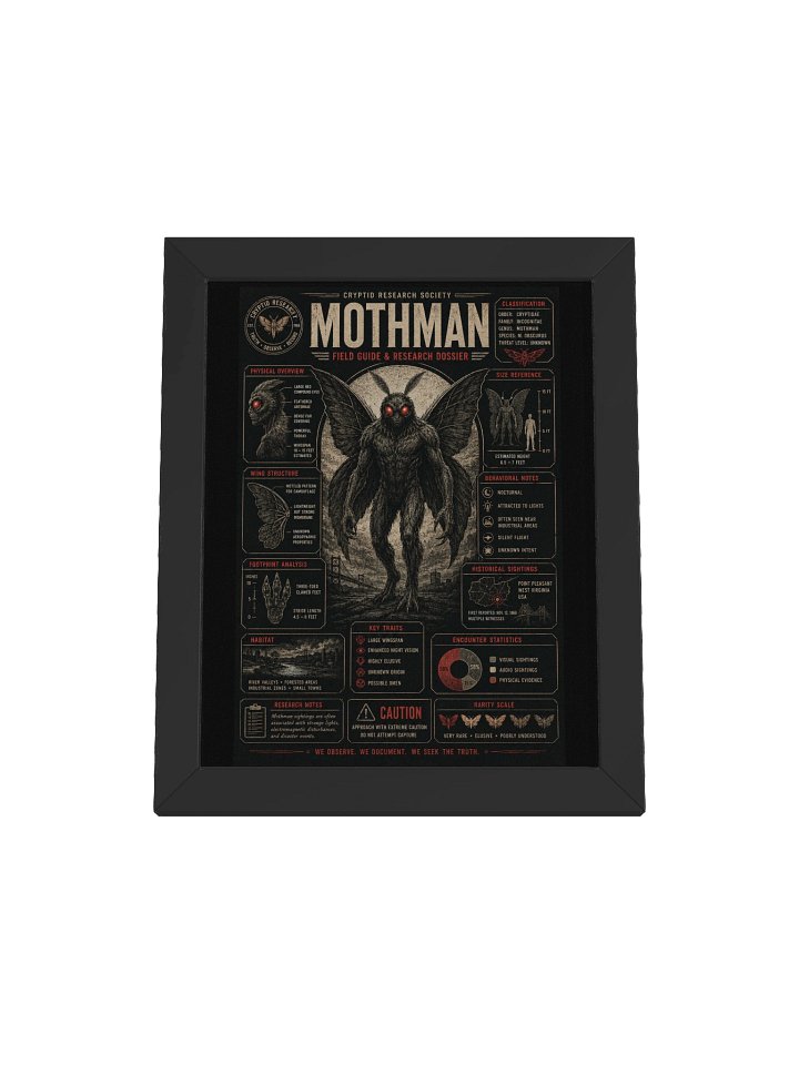 Mothman Field Guide & Research Dossier Poster product image (1)