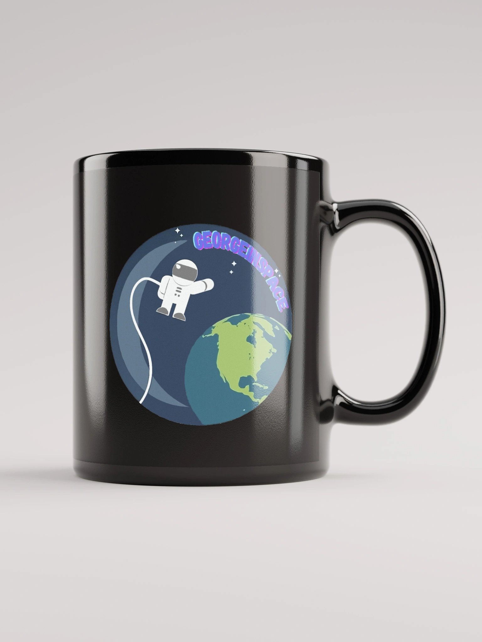GeorgeInSpace Black Glossy Mug product image (2)