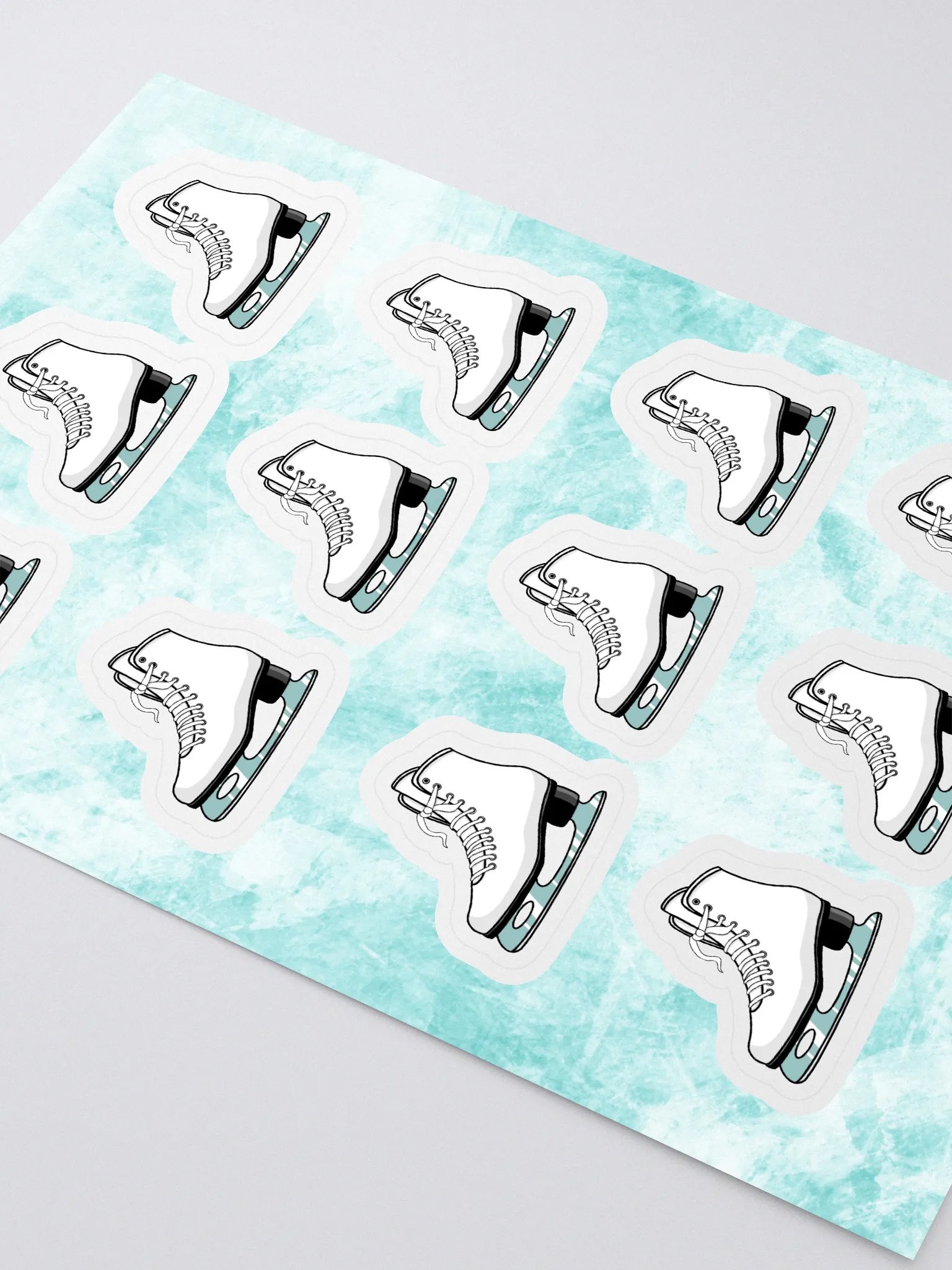 White Ice Skates Sticker Sheet product image (2)