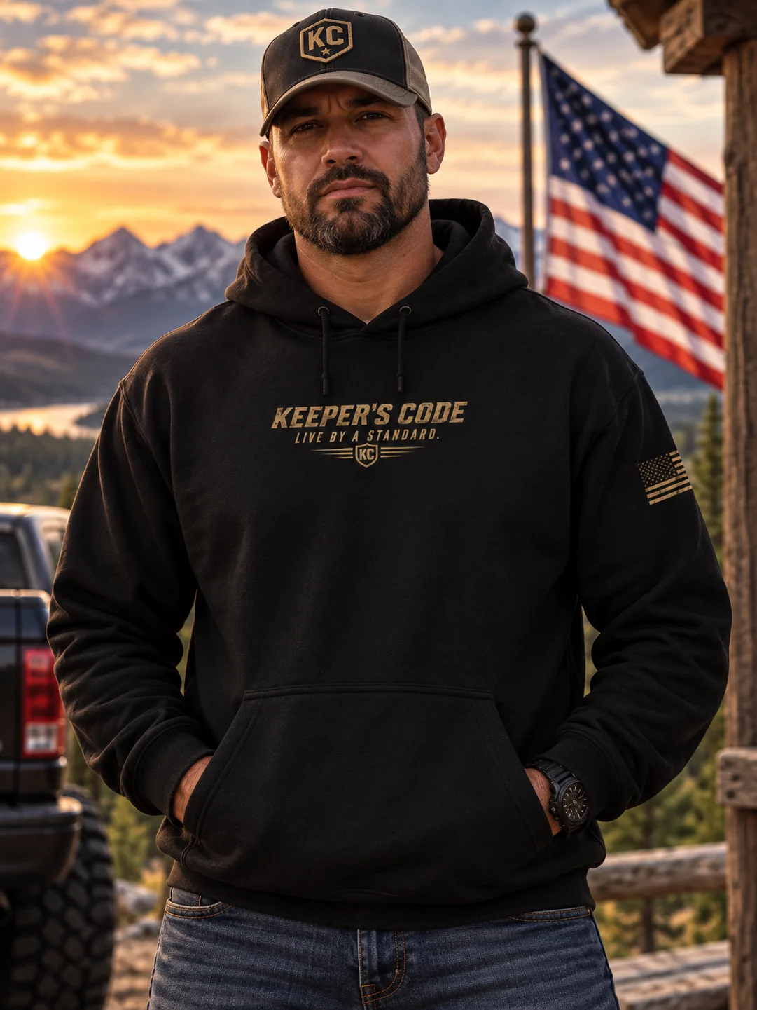 Keeper’s Code™ Men’s CODE 03 Conviction Eagle Hoodie product image (1)
