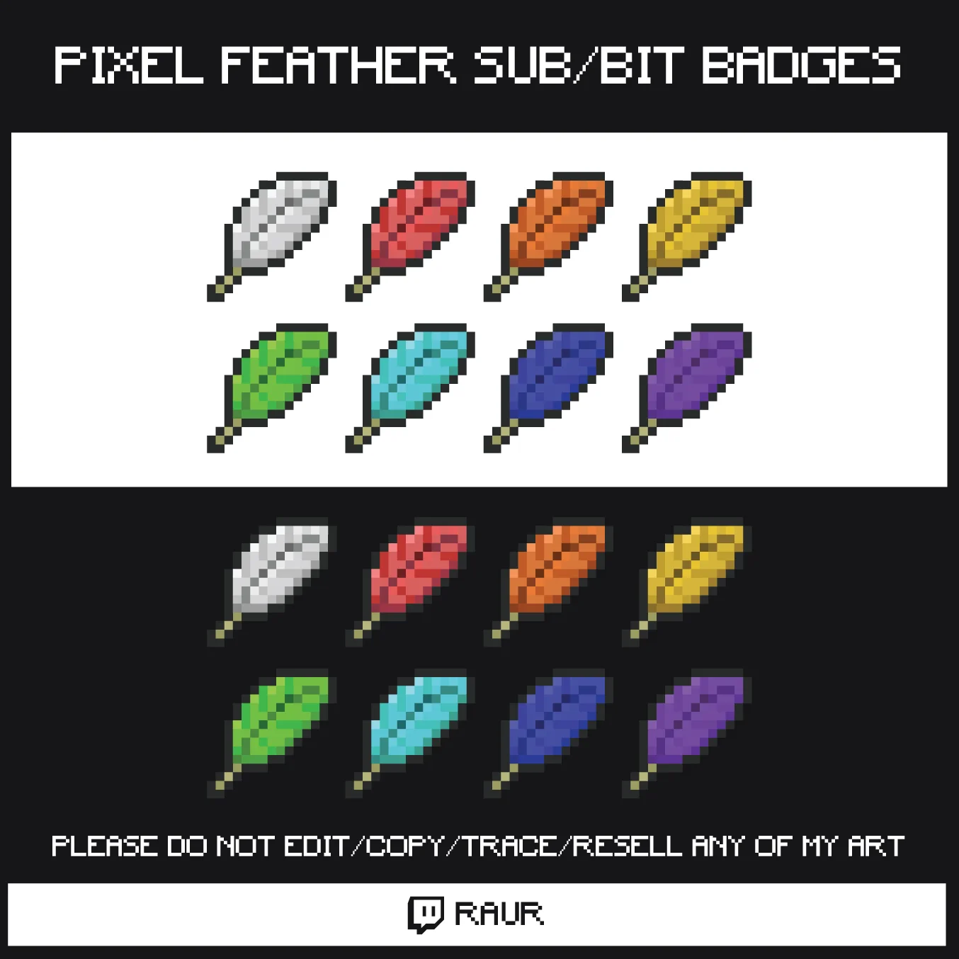 Twitch Pixel Feathers - Sub/Bit Badges product image (1)