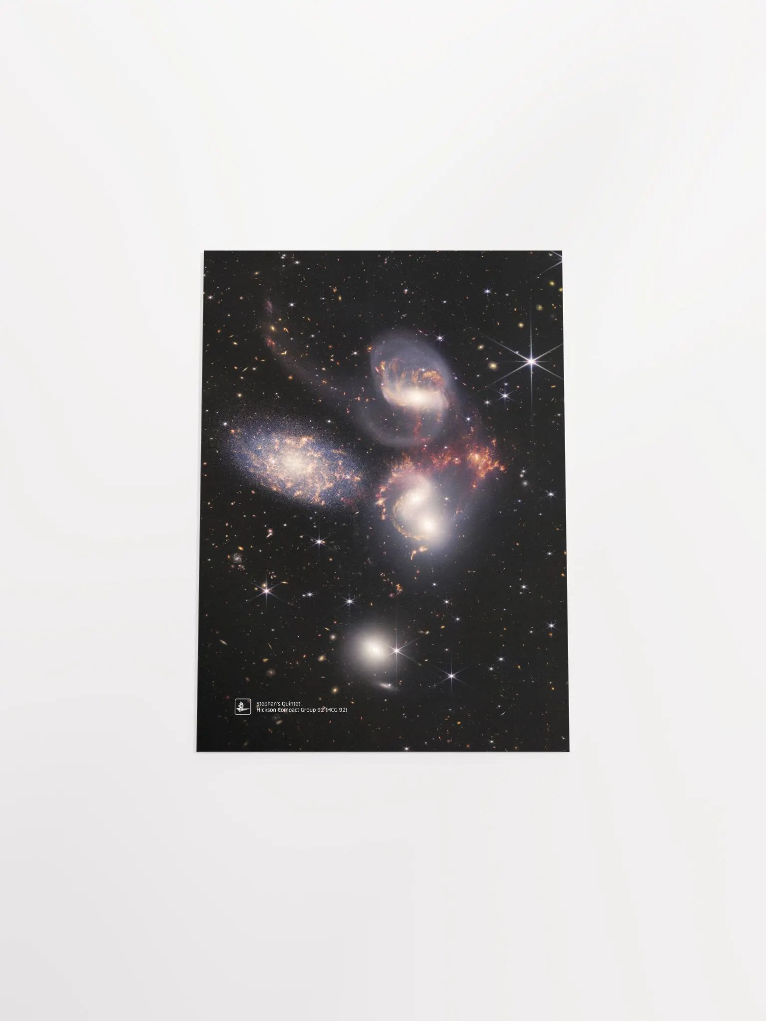 Stephan’s Quintet, Hickson Compact Group 92 (HCG 92) (James Webb/JWST) — space poster, science poster product image (8)