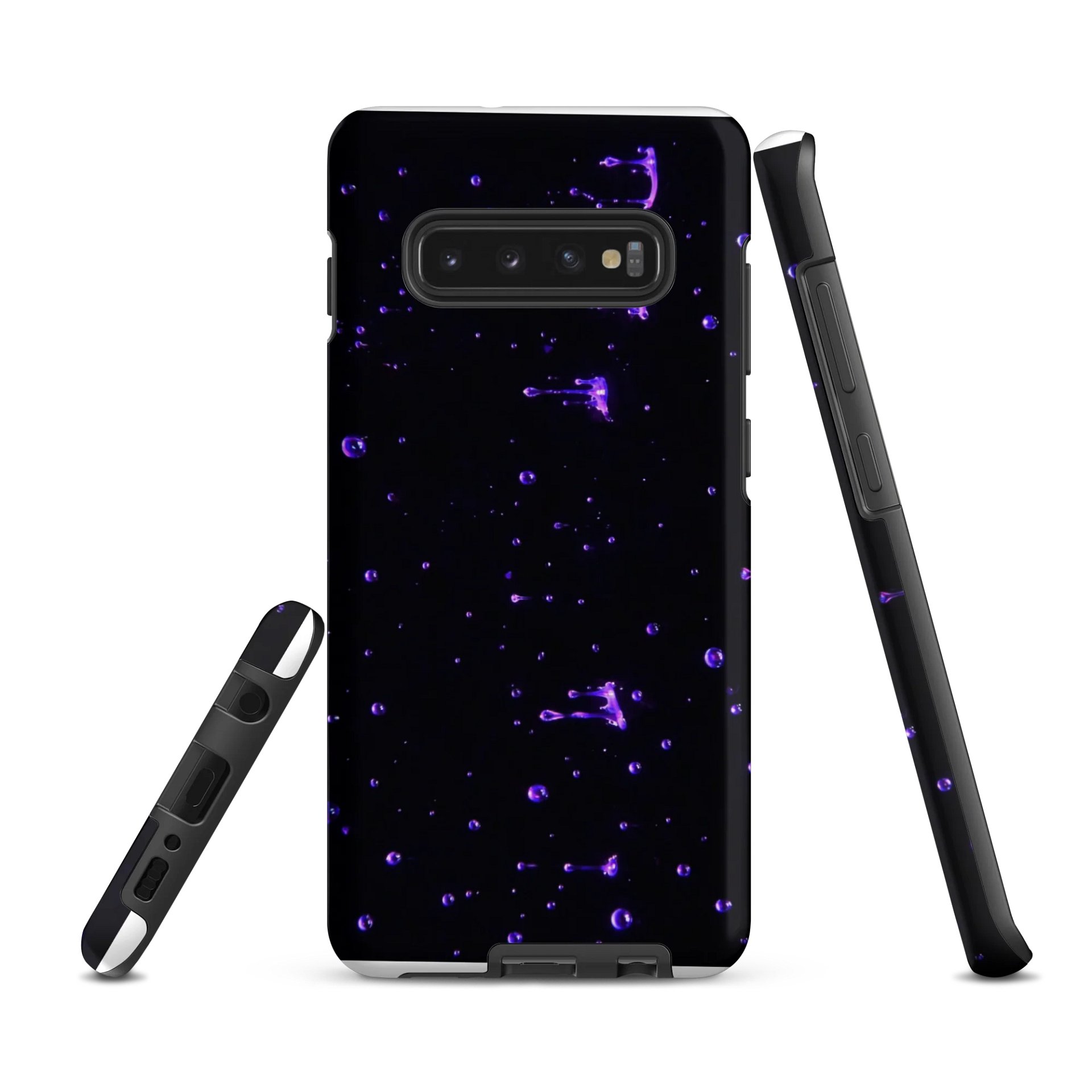 Coque Samsung® résistante avec gouttelettes violettes lumineuses product image (3)