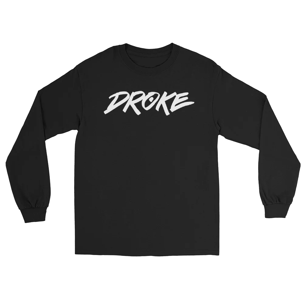 DROKE - White Logo Long Sleeve T-shirt product image (1)