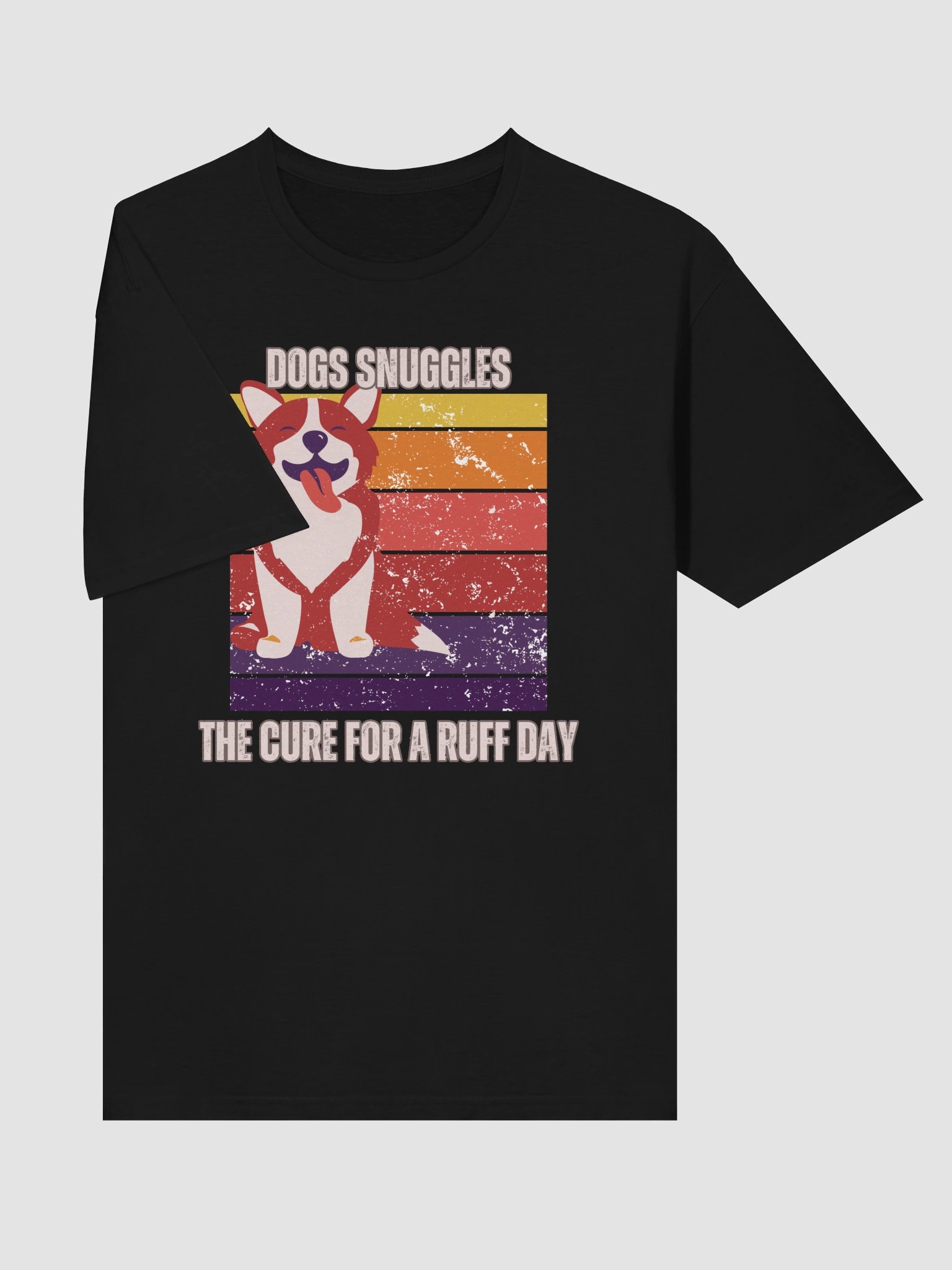 Dog Snuggles – Retro Dog Lover T-Shirt product image (2)