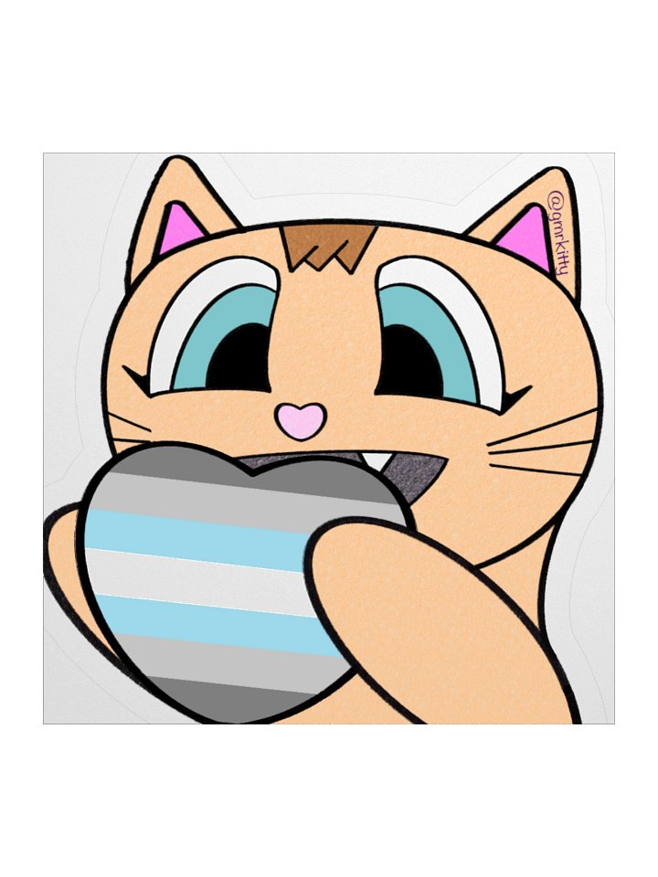 Demiboy Pride Kitty Sticker product image (2)