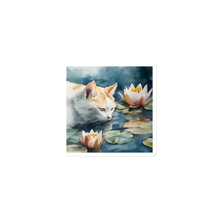 Water Lily Tranquil Cat Magnets Set product image (1)