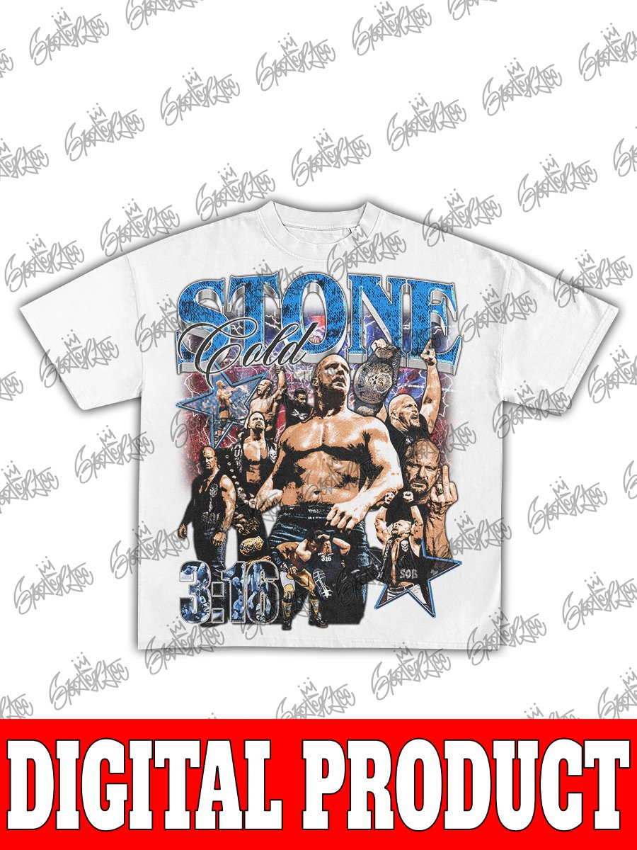 Stone Cold Steve Austin "Austin 3:16" WWE Hall of Fame Texas Rattlesnake Vintage Wrestling Bootleg Graphic product image (2)