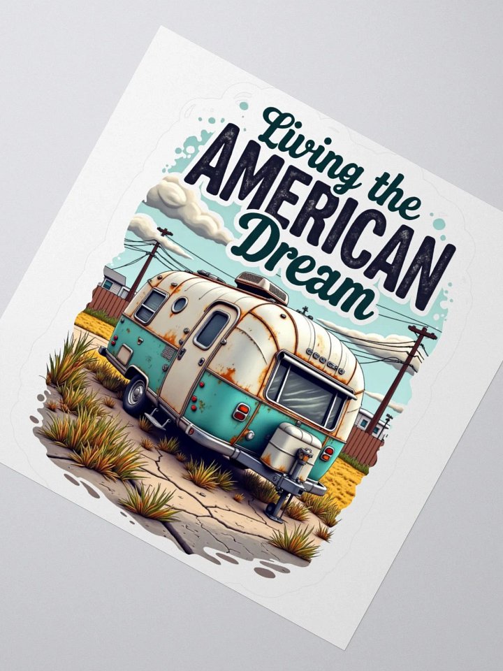 Vintage Camper Trailer 'American Dream' Sticker product image (5)