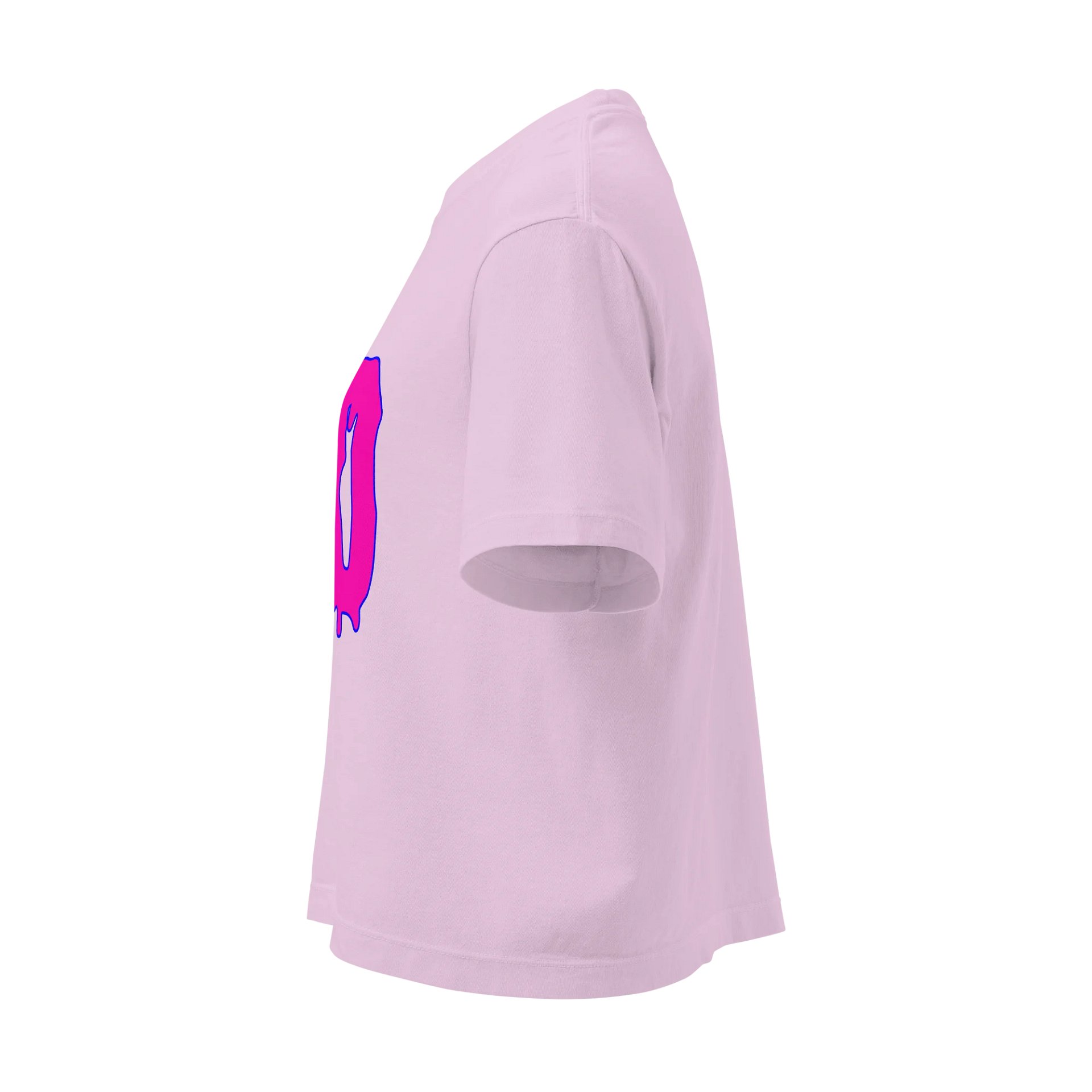 Hot Pink Happy 420 Orchid T-Shirt, Creepy Dripping Design Stoner Tee, Twisted Cannabis Clothing product image (3)
