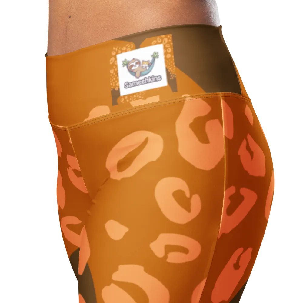 Orange Wildcat Whimsy Flare Leggings product image (1)