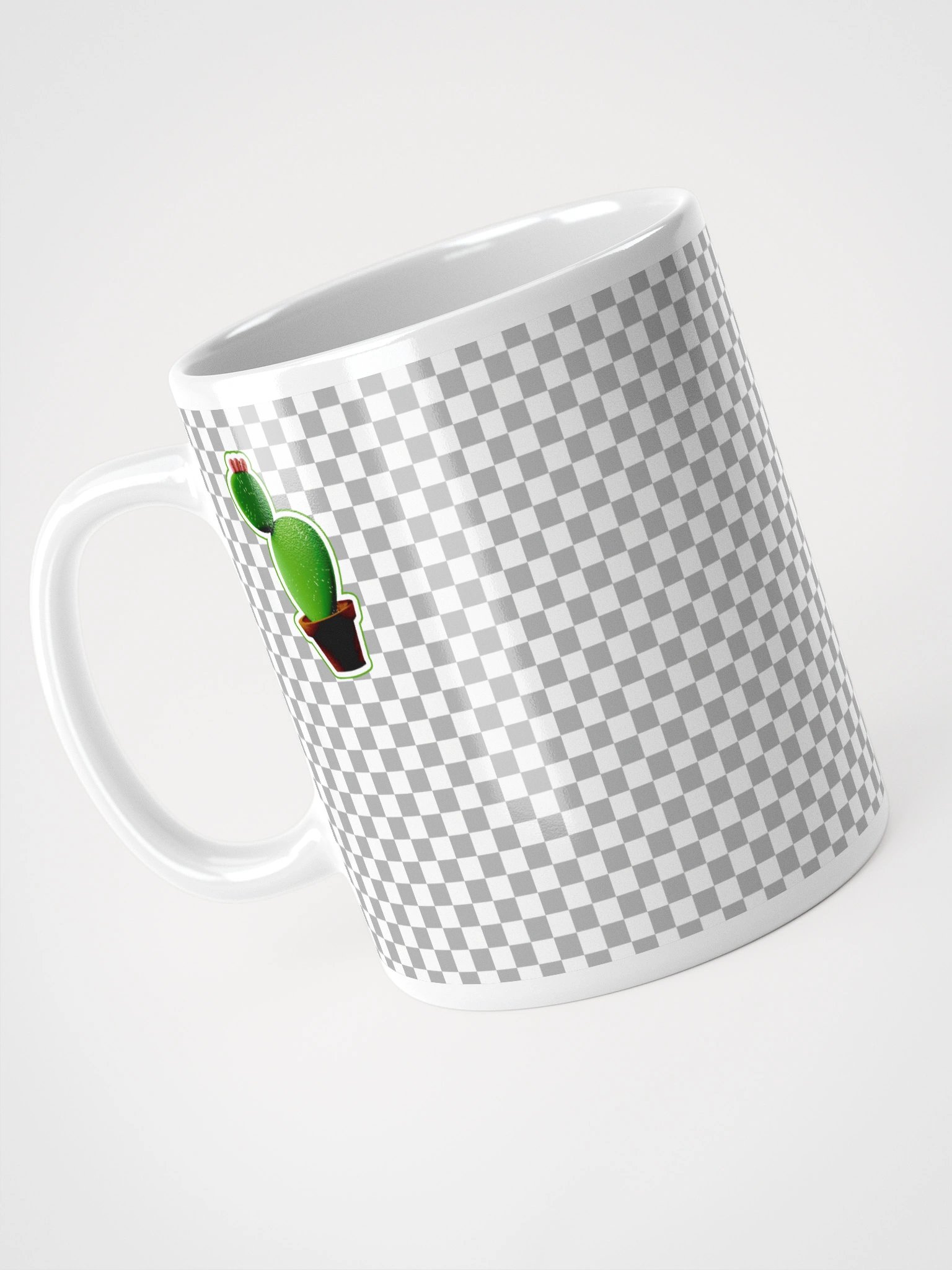 Transparency Grid White Glossy Mug product image (4)