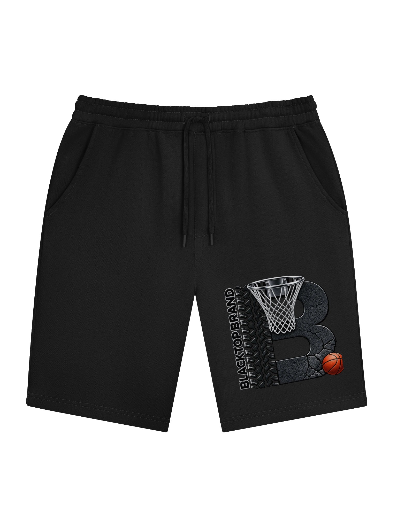 Blacktop Brand Basketball Graphic Fleece Shorts product image (1)