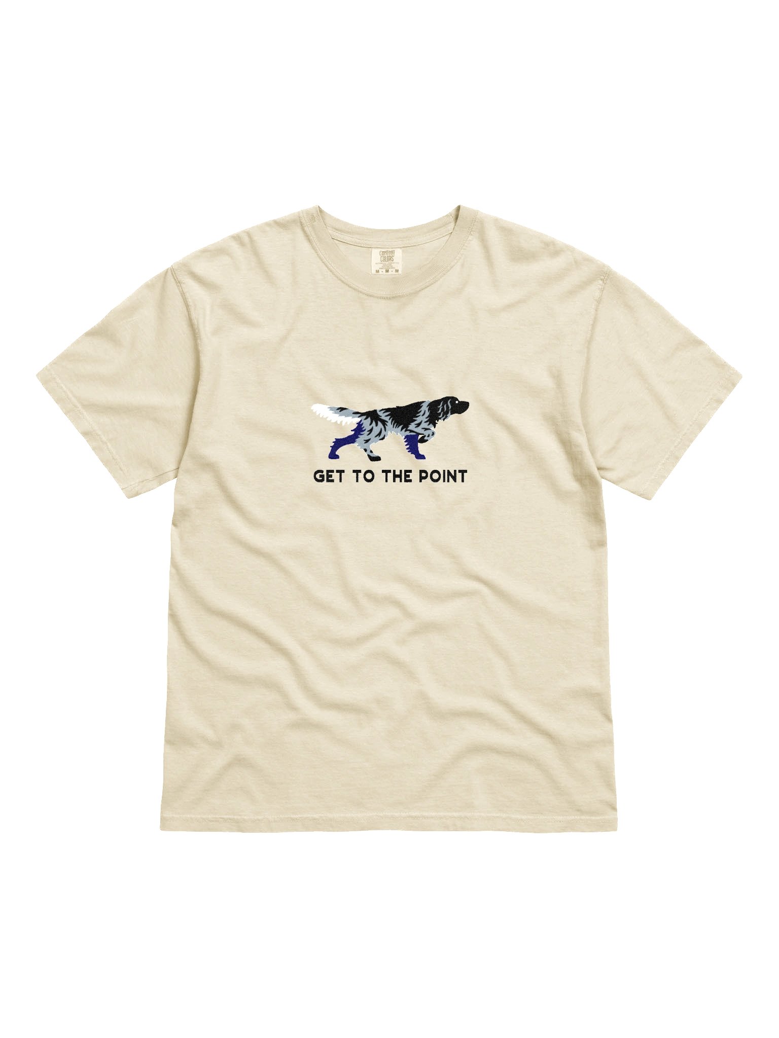 Get to the Point T-Shirt (Embroidered) of a Large Münsterländer(Blue Roan) product image (4)