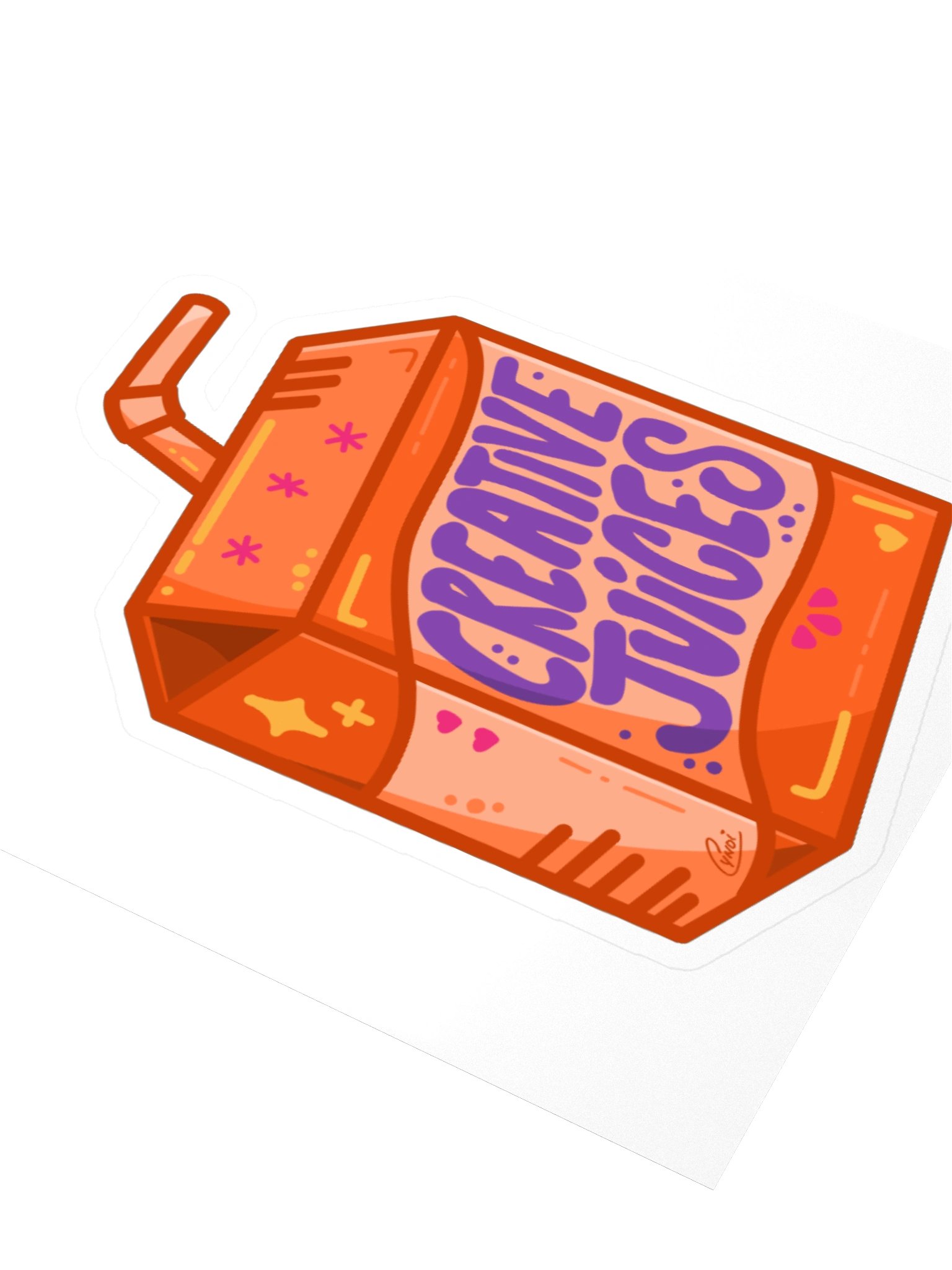 "Creative Juices" - Cute Orange Juice Box of Creativity product image (3)