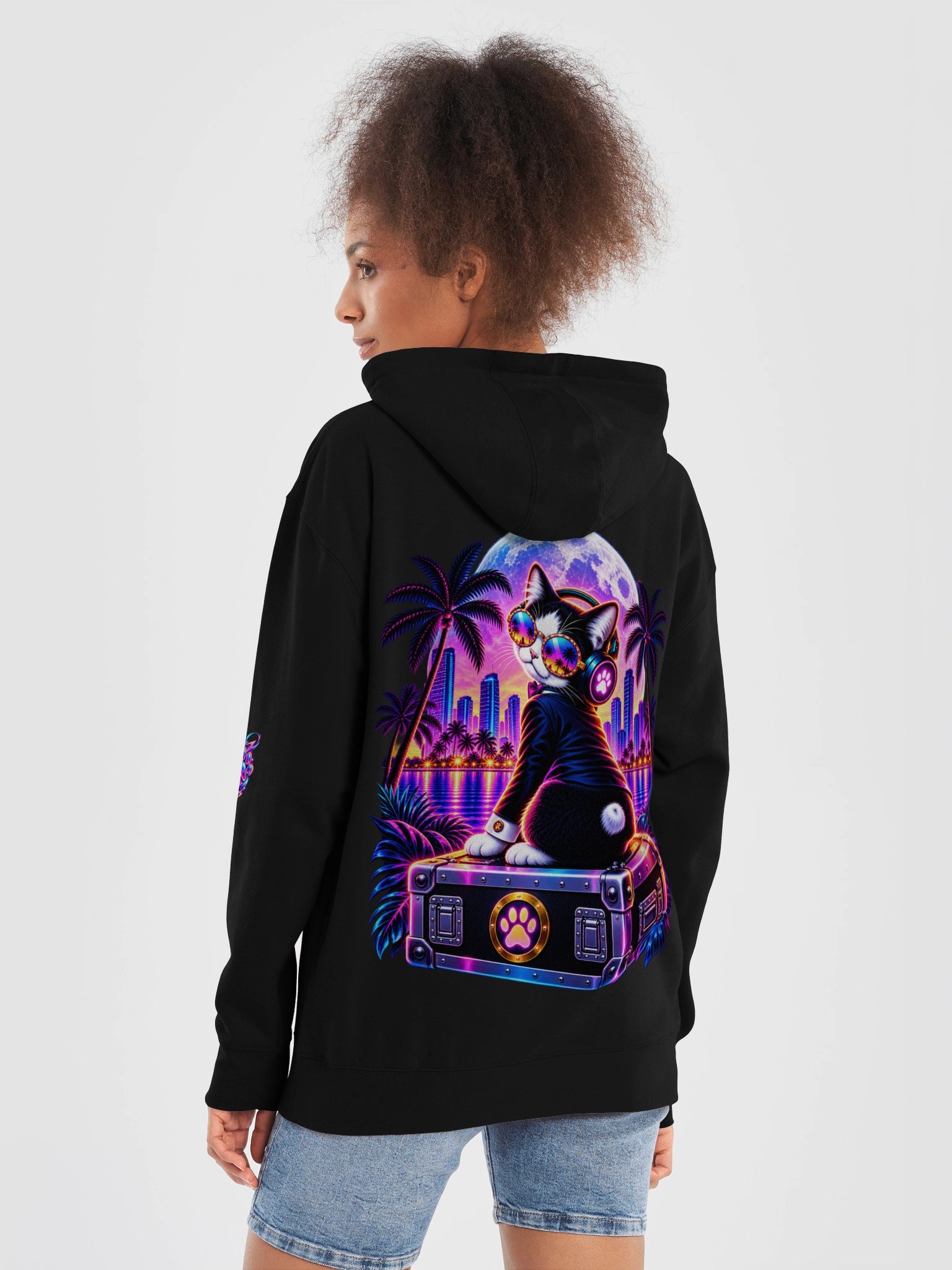 DJ BTC – Bob Thunder Cat Neon Nights Hoodie product image (6)